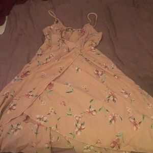 Pale pink floral dress